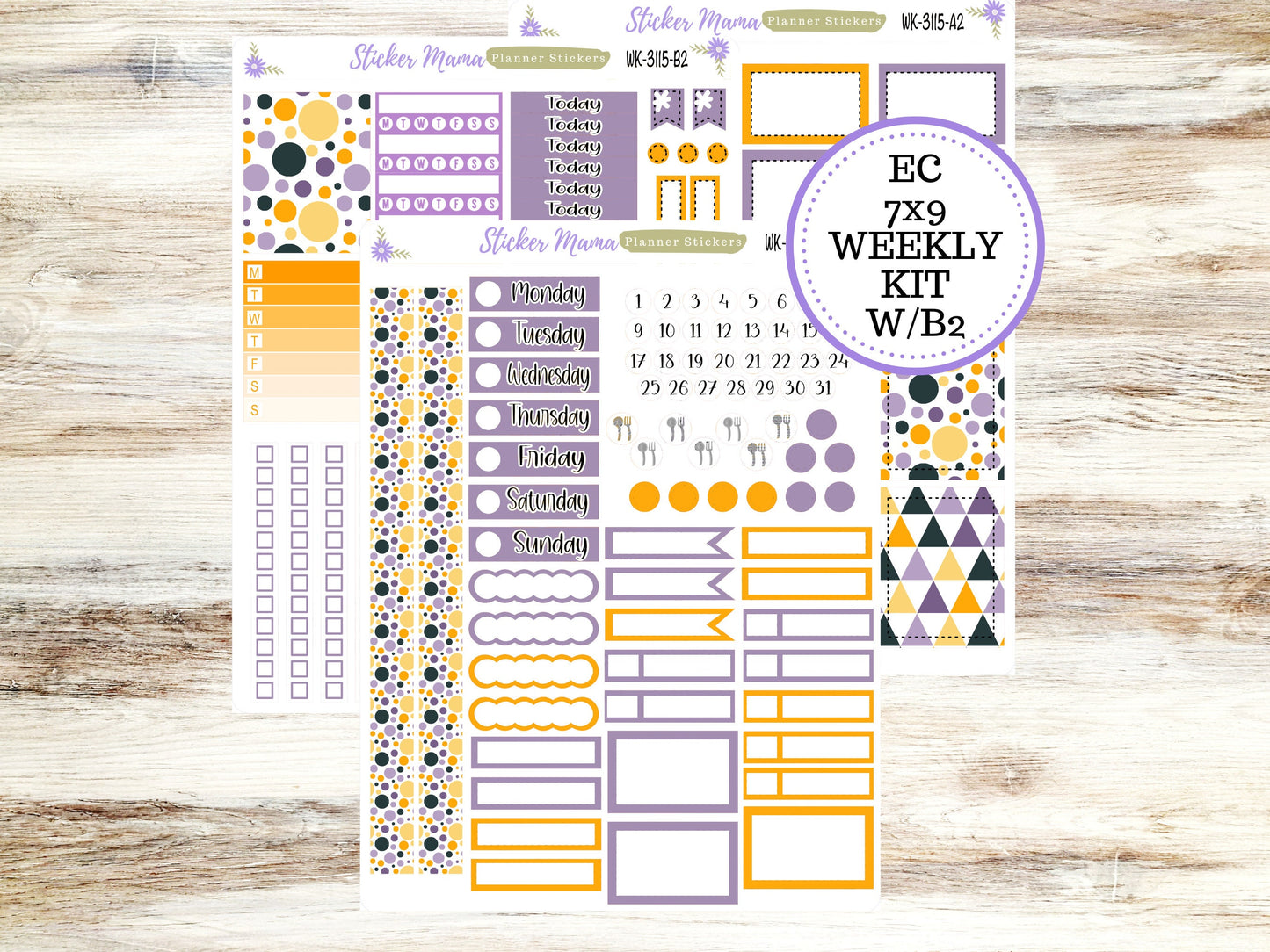 ERIN CONDREN WK-3115- Spooky Palette || Weekly Planner Kit || Erin Condren || Hourly Planner Kit || Vertical Planner Kit