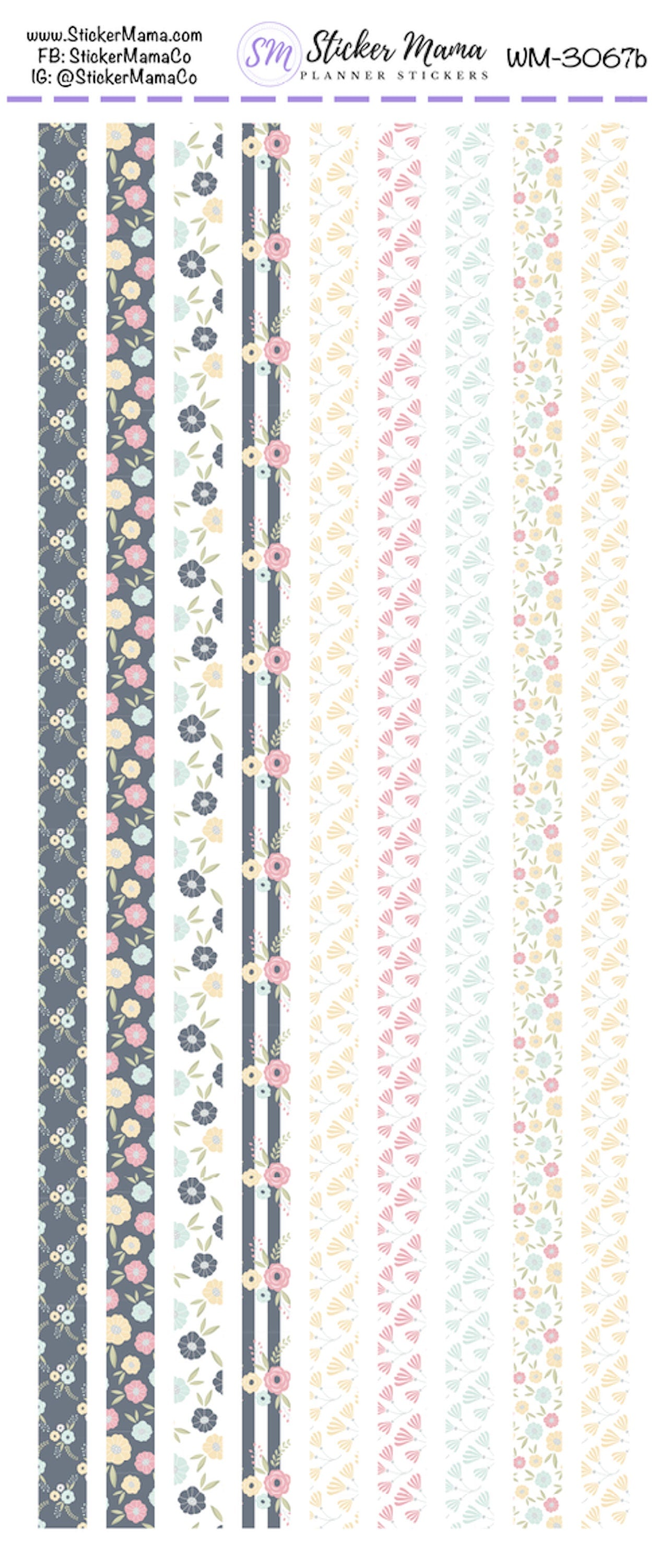 W-3067 - WASHI STICKERS - Spring Time - Planner Stickers - Washi for Planners