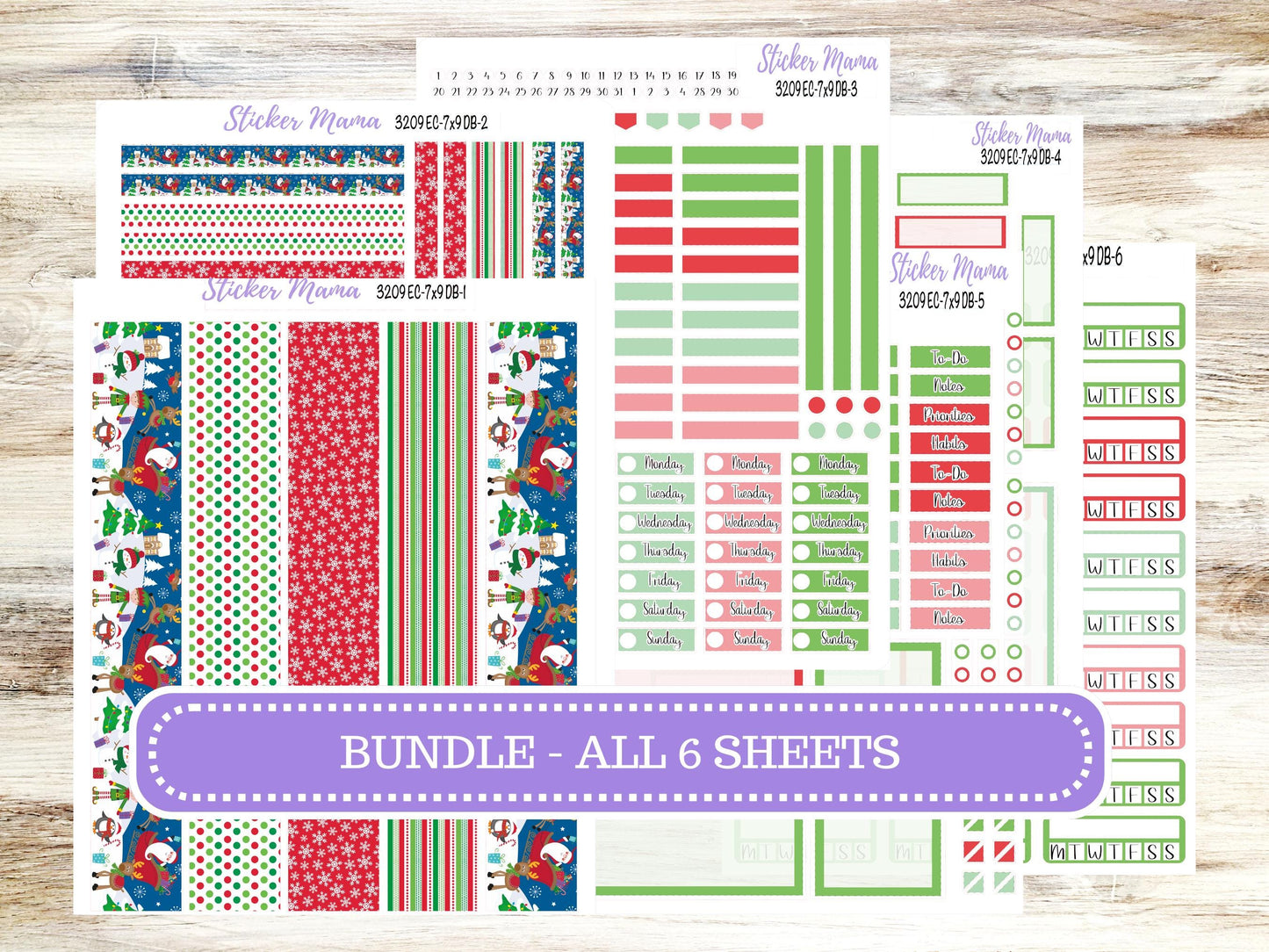 ERIN CONDREN Dashboard Planner Kit DB-3209 || Jolly Pines || Dashboard Planner Sticker Kit || Erin Condren ||