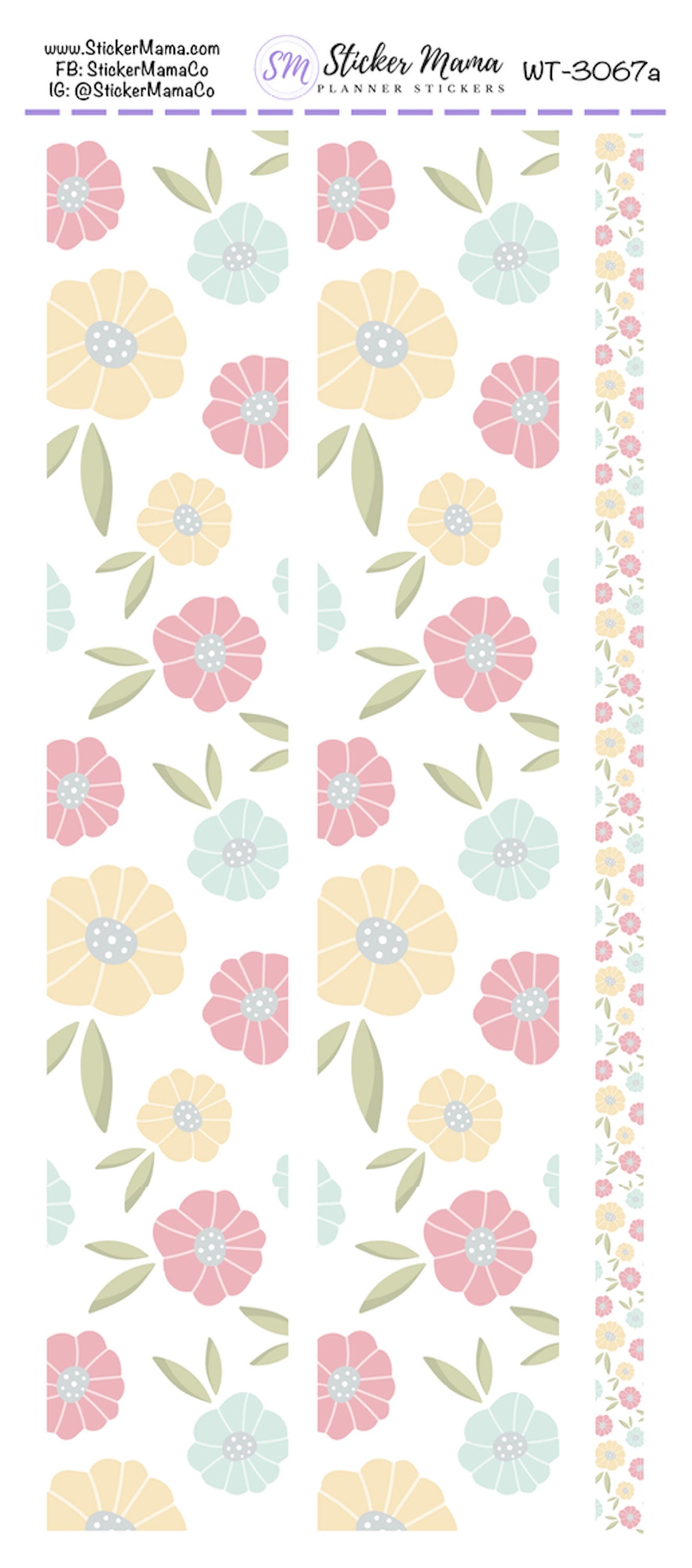 W-3067 - WASHI STICKERS - Spring Time - Planner Stickers - Washi for Planners