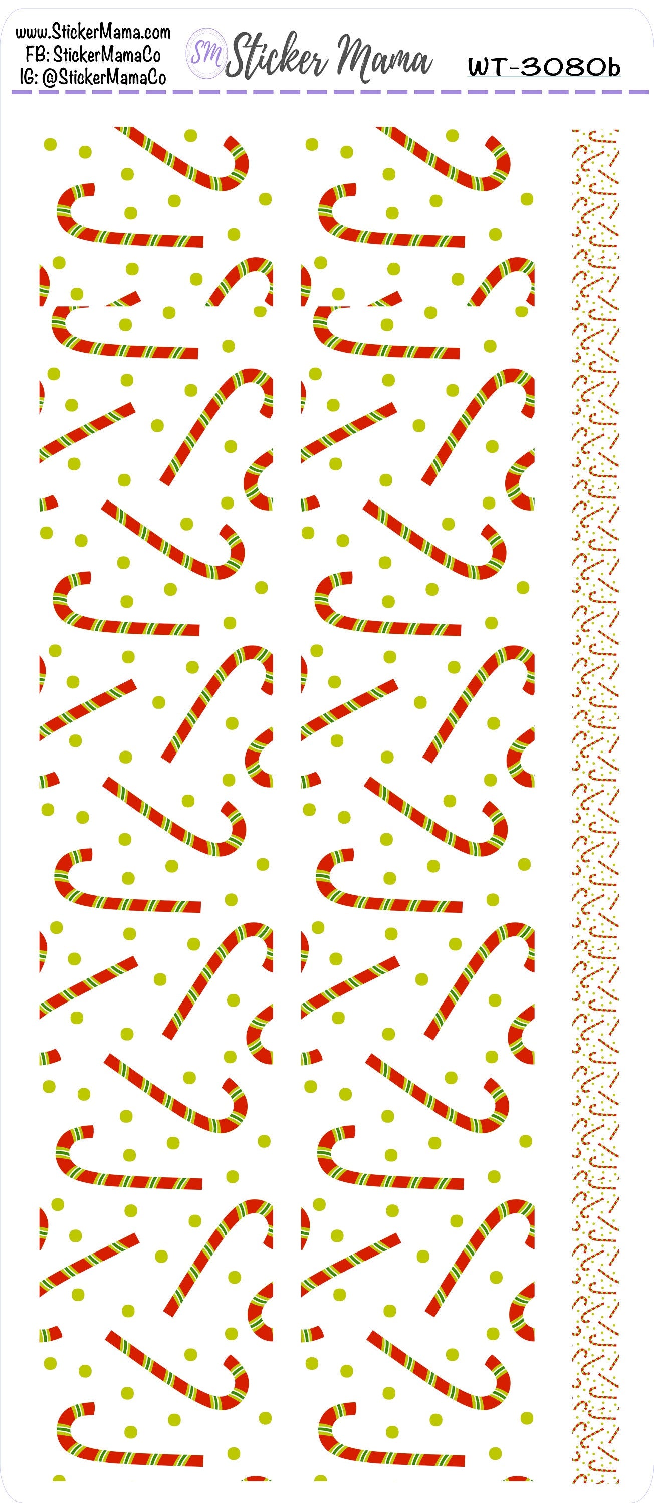 W-3080 - WASHI STICKERS - Traditional Christmas - Planner Stickers - Washi for Planners