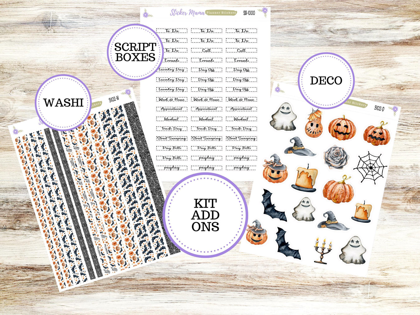 SIMPLE KIT || #3102 || Pumpkin Town || Any Kind Planner || Planner Stickers || Planner Stickers