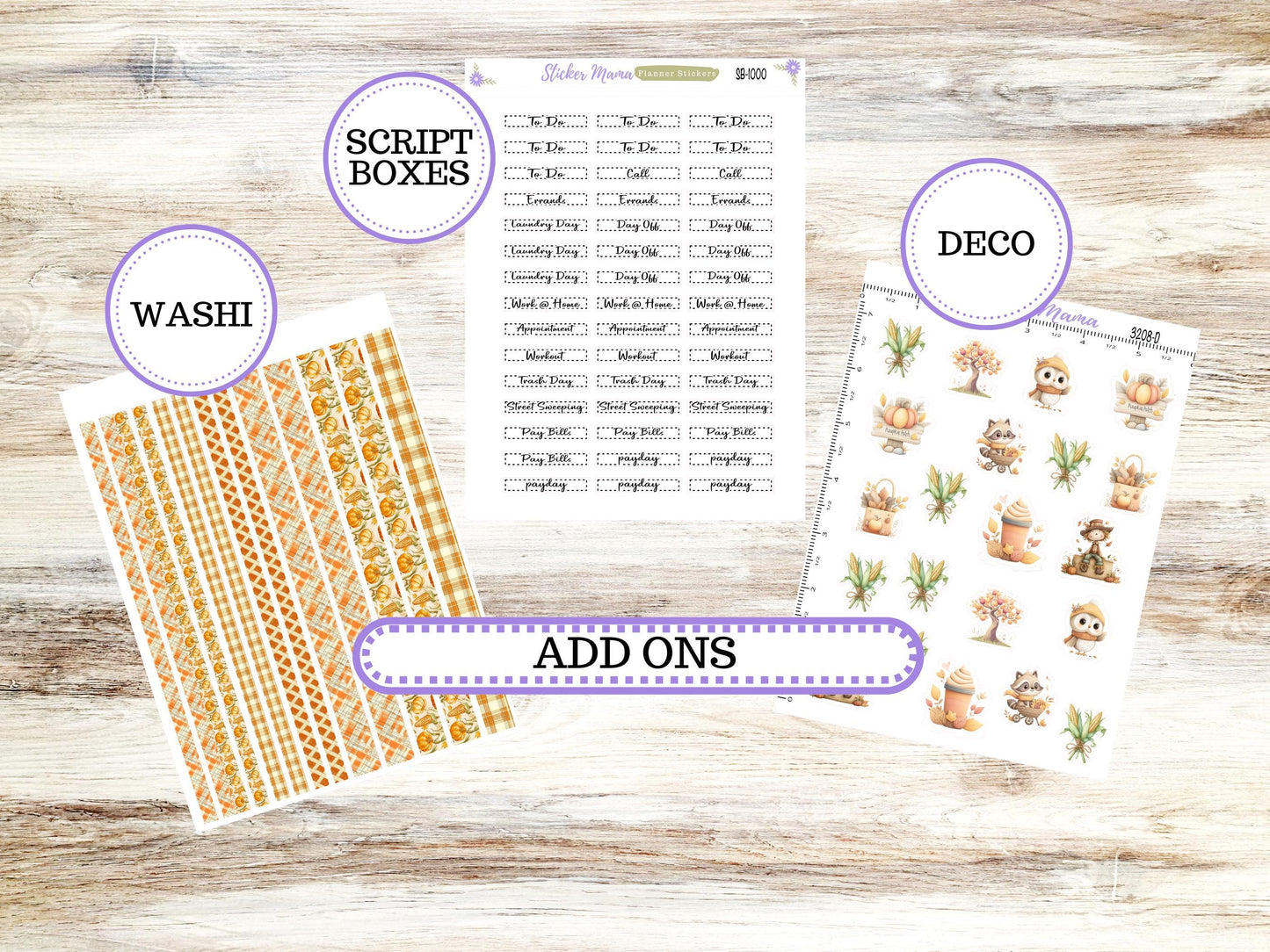 LD “The Nancy & Anne” Large || Week + Month PLANNER Monthly Kit #3208 || Laurel Denise Horizontal Vertical Kit || Fall Fields || 9-25