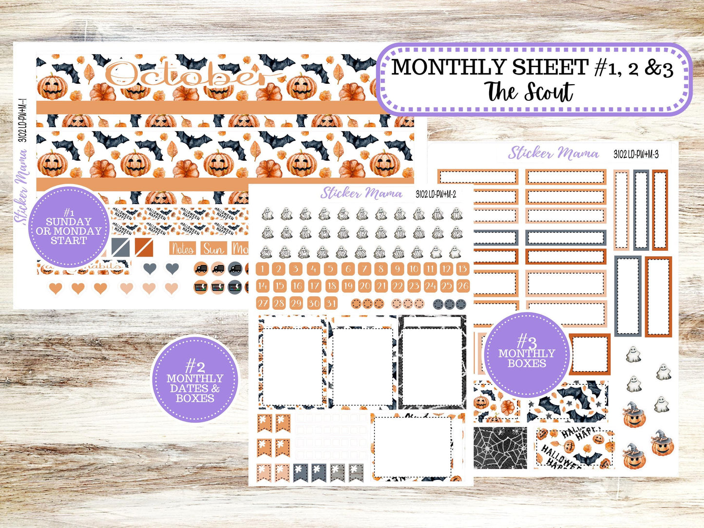 LD "The Scout" || PORTRAIT Weekly + Monthly Planner Kit #3102 || Pumpkin Town || Laurel Denise Kit Portrait || Aug 25