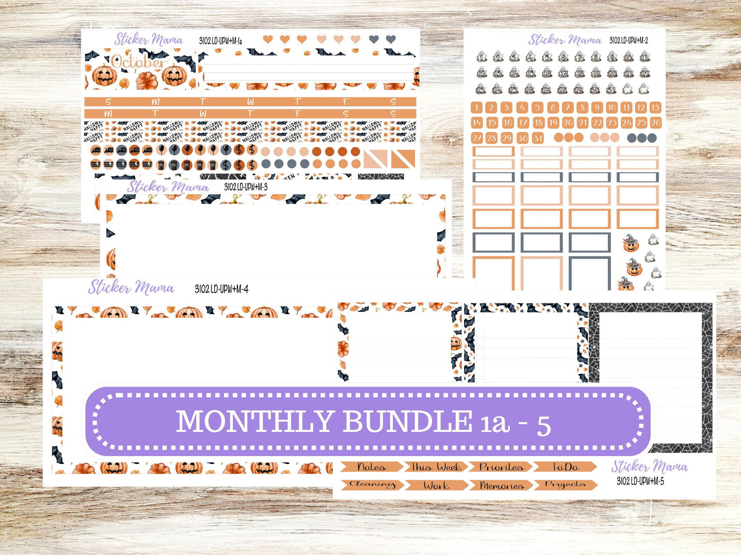 LD POP-UP Week+Month Planner Kit #3102 || The Jo || Pumpkin Town || Laurel Denise Kit || Laurel Denise Stickers || Aug 25