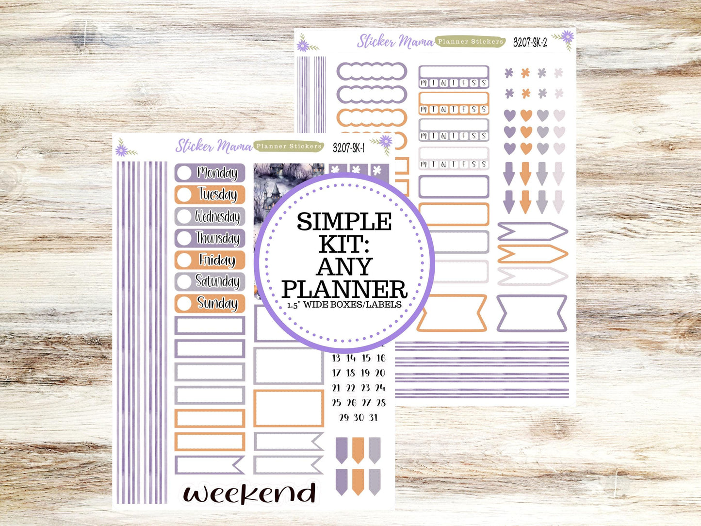 SIMPLE KIT || #3207 || Haunted Haven || Any Kind Planner || Planner Stickers || Planner Stickers