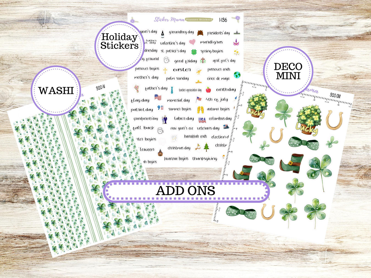 LD Small "The Scout" || PORTRAIT Weekly + Monthly Planner Kit #3120 || March Shamrock Magic || Laurel Denise Kit Portrait || 11-25