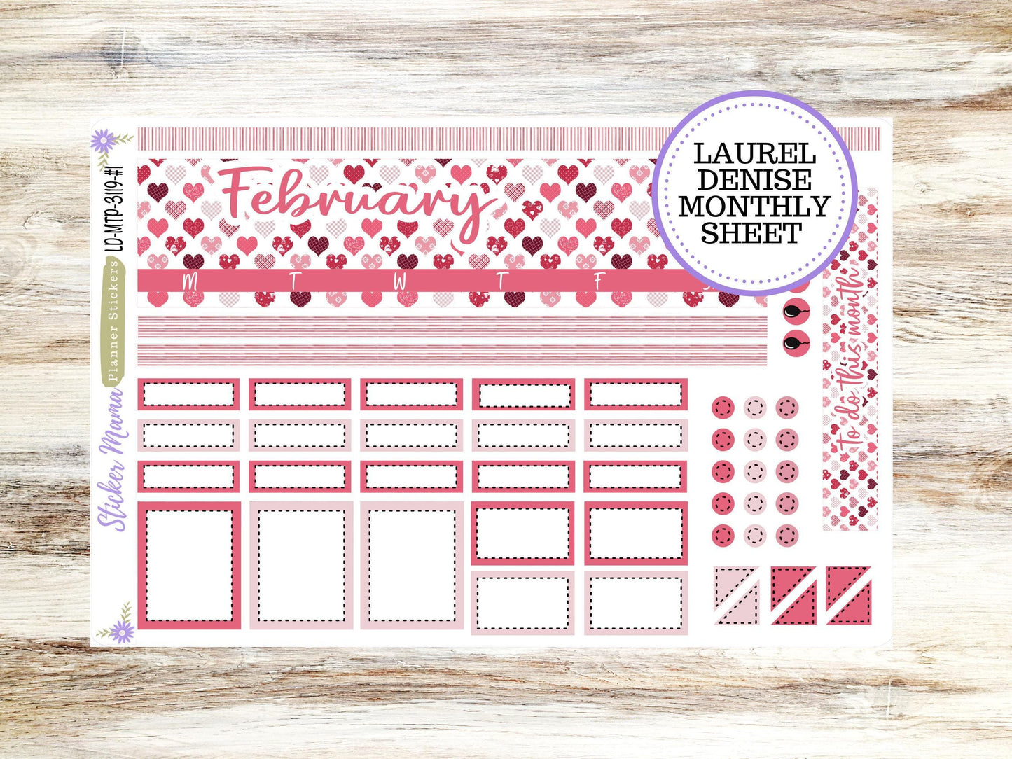 LAUREL DENISE TEACHER Planner Kit #3119 || Laurel Denise Kit || Laurel Denise Stickers || Laurel Denise Planners || February