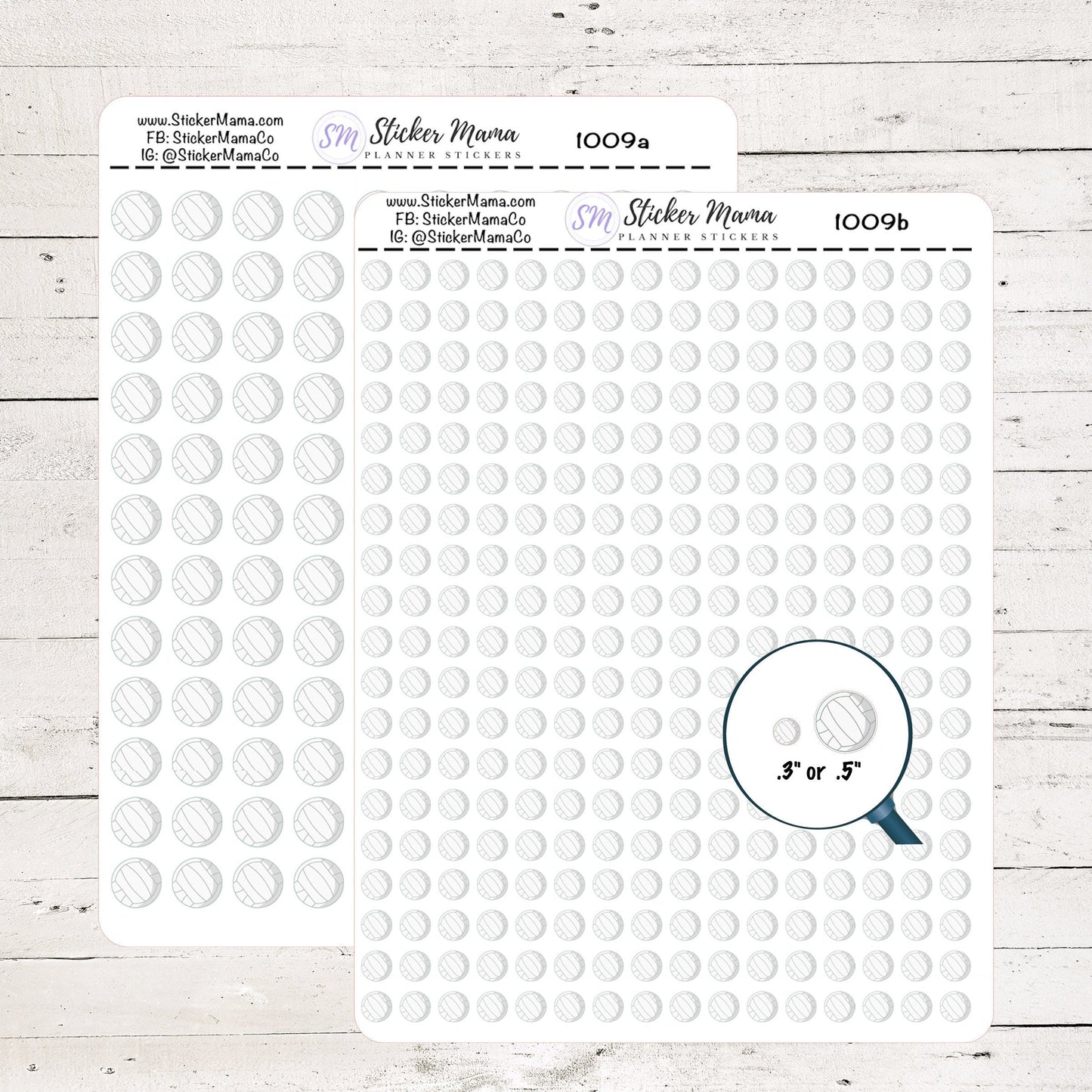 1009 - VOLLEYBALL Planner Stickers - Sports Stickers