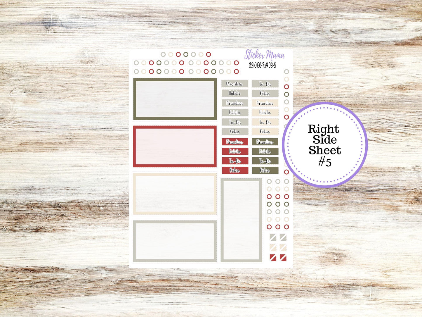 ERIN CONDREN Dashboard Planner Kit DB-3210 || December || Dashboard Planner Sticker Kit || Erin Condren ||