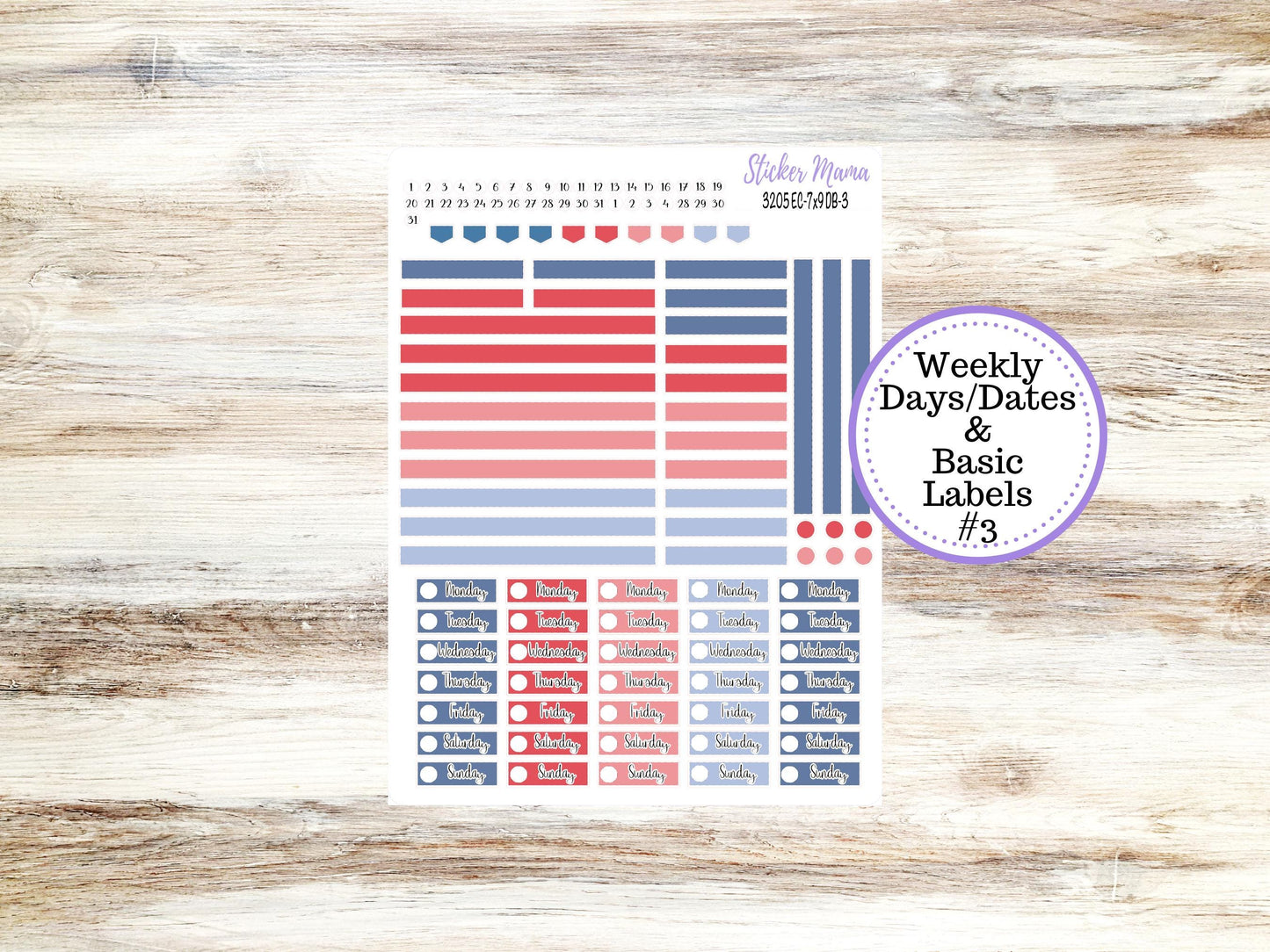 ERIN CONDREN Dashboard Planner Kit DB-3205 || Patriotic Festivities || Dashboard Planner Sticker Kit || Erin Condren ||