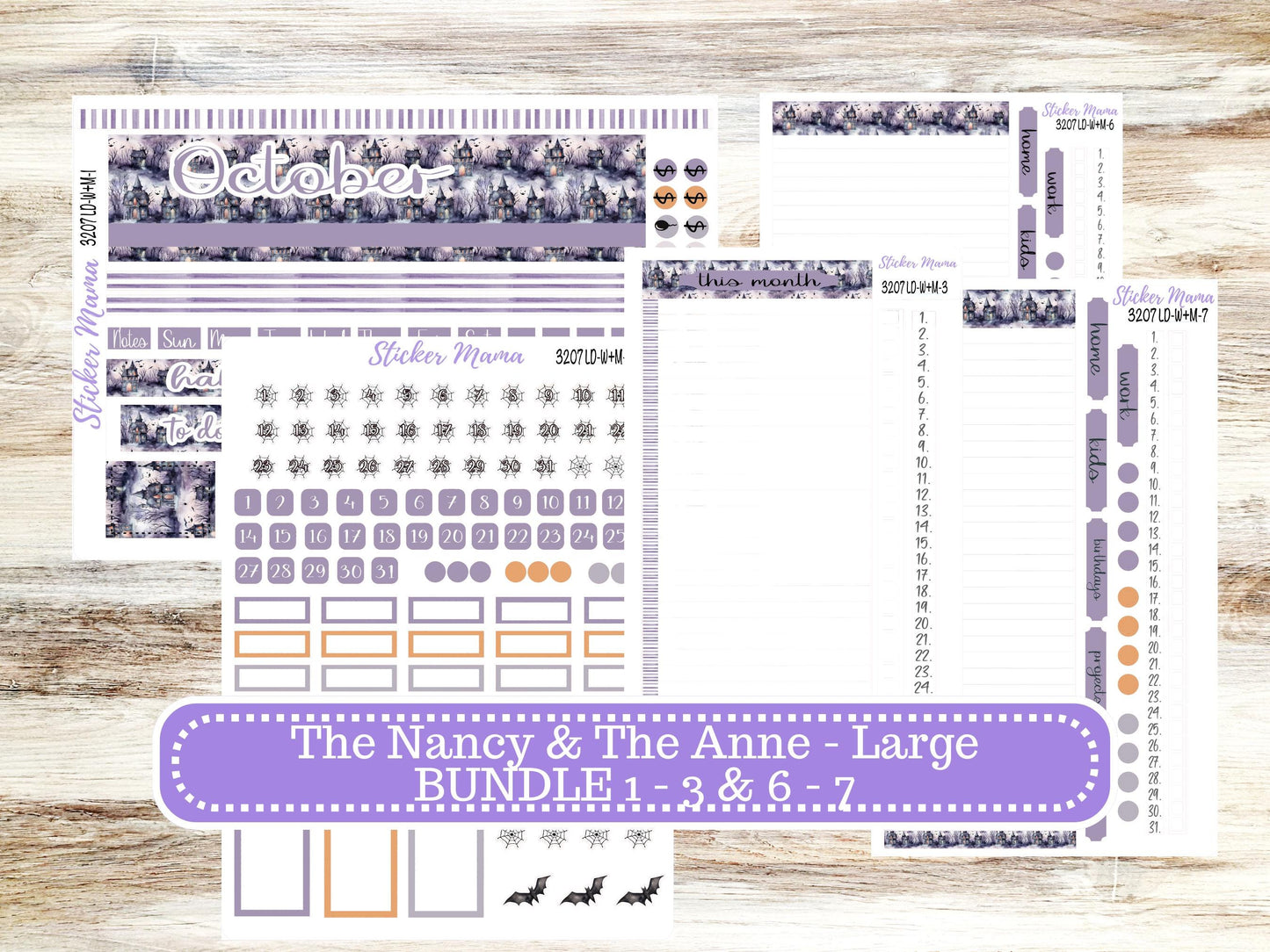 LAUREL DENISE Week + Month PLANNER Monthly Kit #3207 || Laurel Denise Kit || Laurel Denise Horizontal Vertical || Haunted Haven || Aug 25