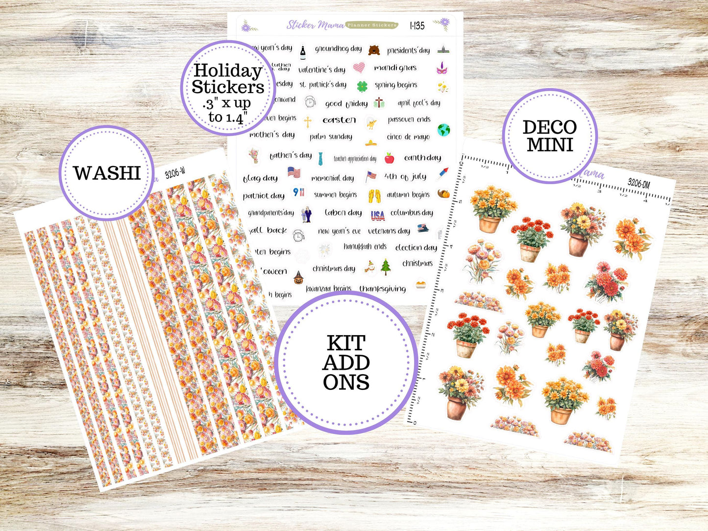 LAUREL DENISE PORTRAIT Week + Month Planner Kit|| Planner Kit #3206 || Falling Color || Laurel Denise September Sticker Kit || June 25