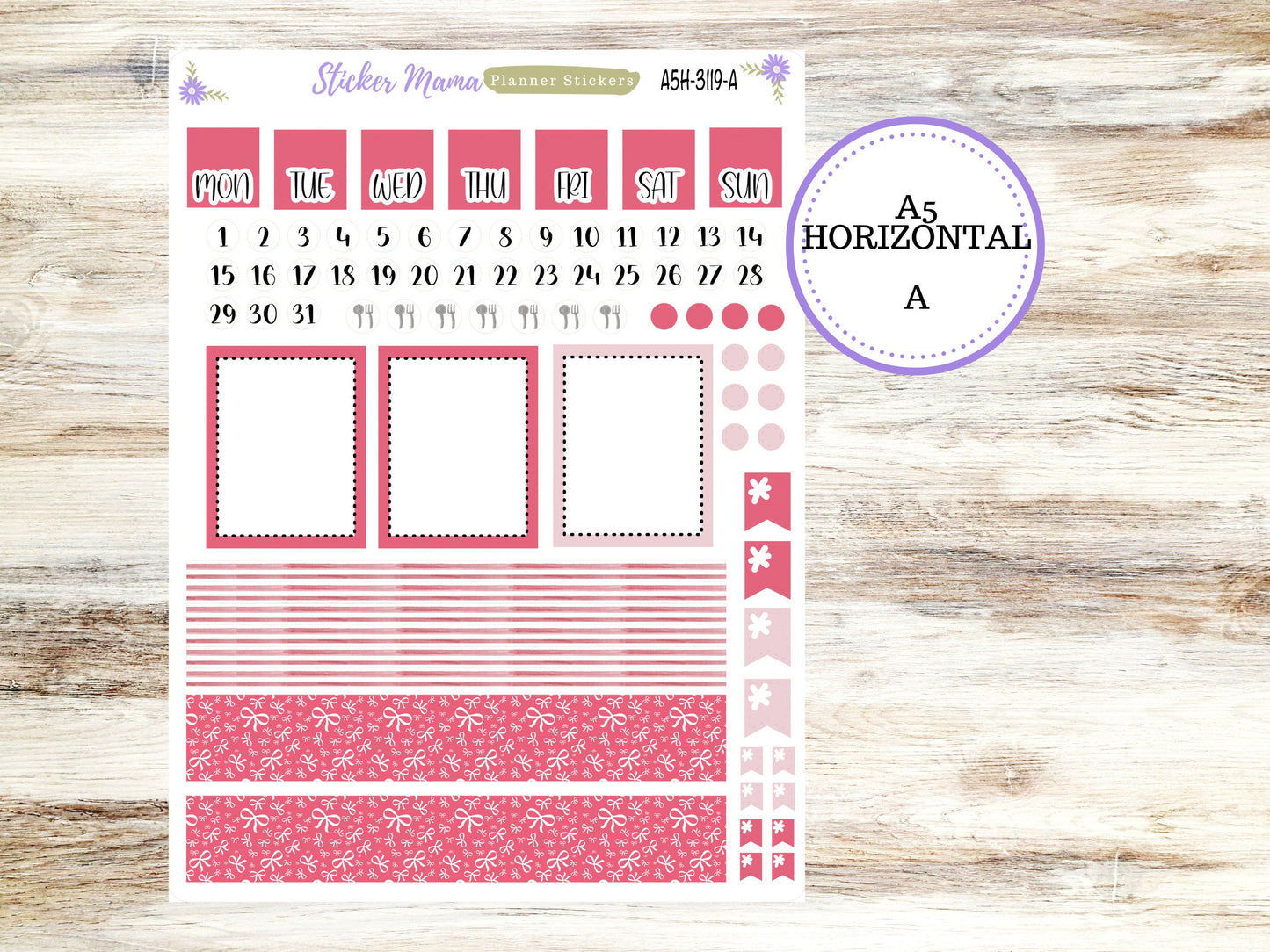 ERIN CONDREN A5 Horizontal || #3119 || Heartfelt Joy Kit || A5 Weekly Kit || Planner Stickers || Erin Condren A5 Horizontal Weekly Kit