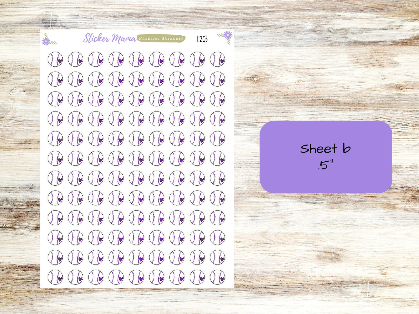 SS-1120 - COLORED DOODLE Baseball Planner Stickers - Baseball Stickers - Baseball Games - Baseball Practice