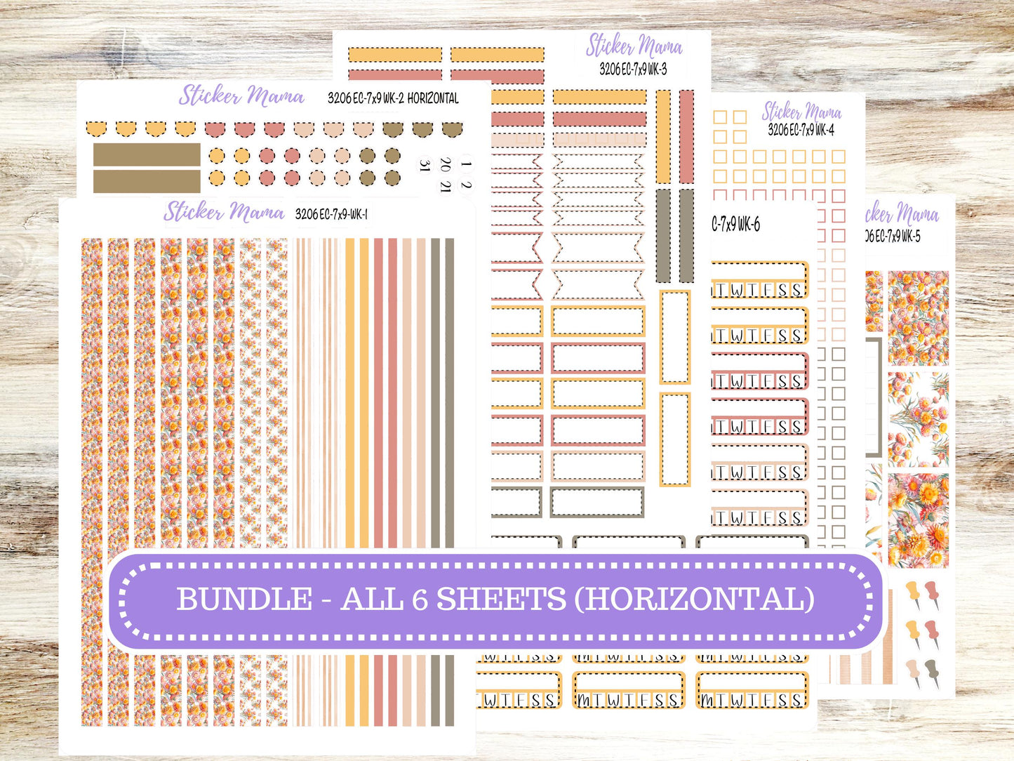 ERIN CONDREN Weekly Planner Kit WK-3206 || September || Weekly Planner Sticker Kit || Erin Condren ||