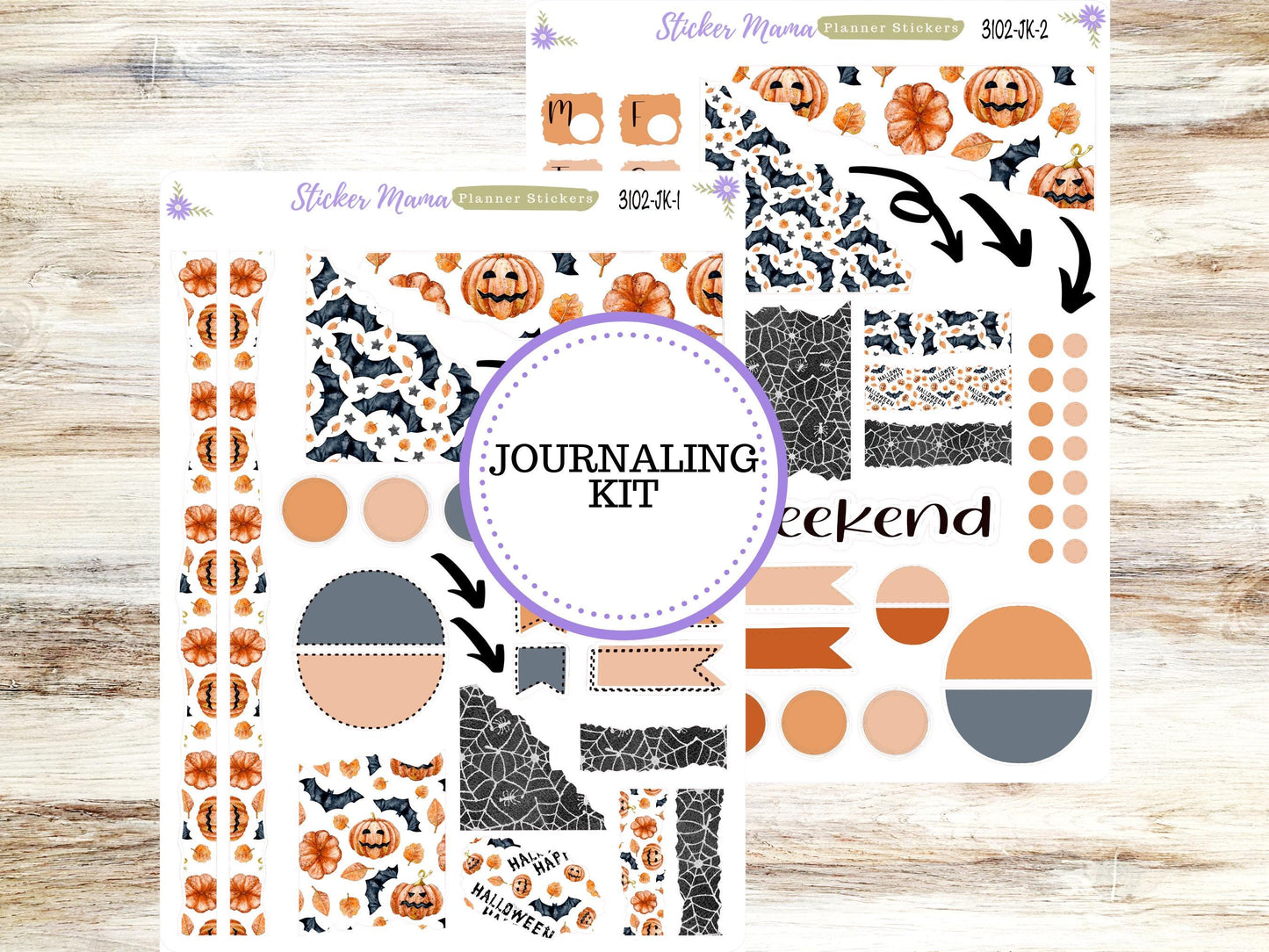 JOURNALING KIT || #3102 || Pumpkin Town || Journal Planner || Planner Stickers || Journal Stickers