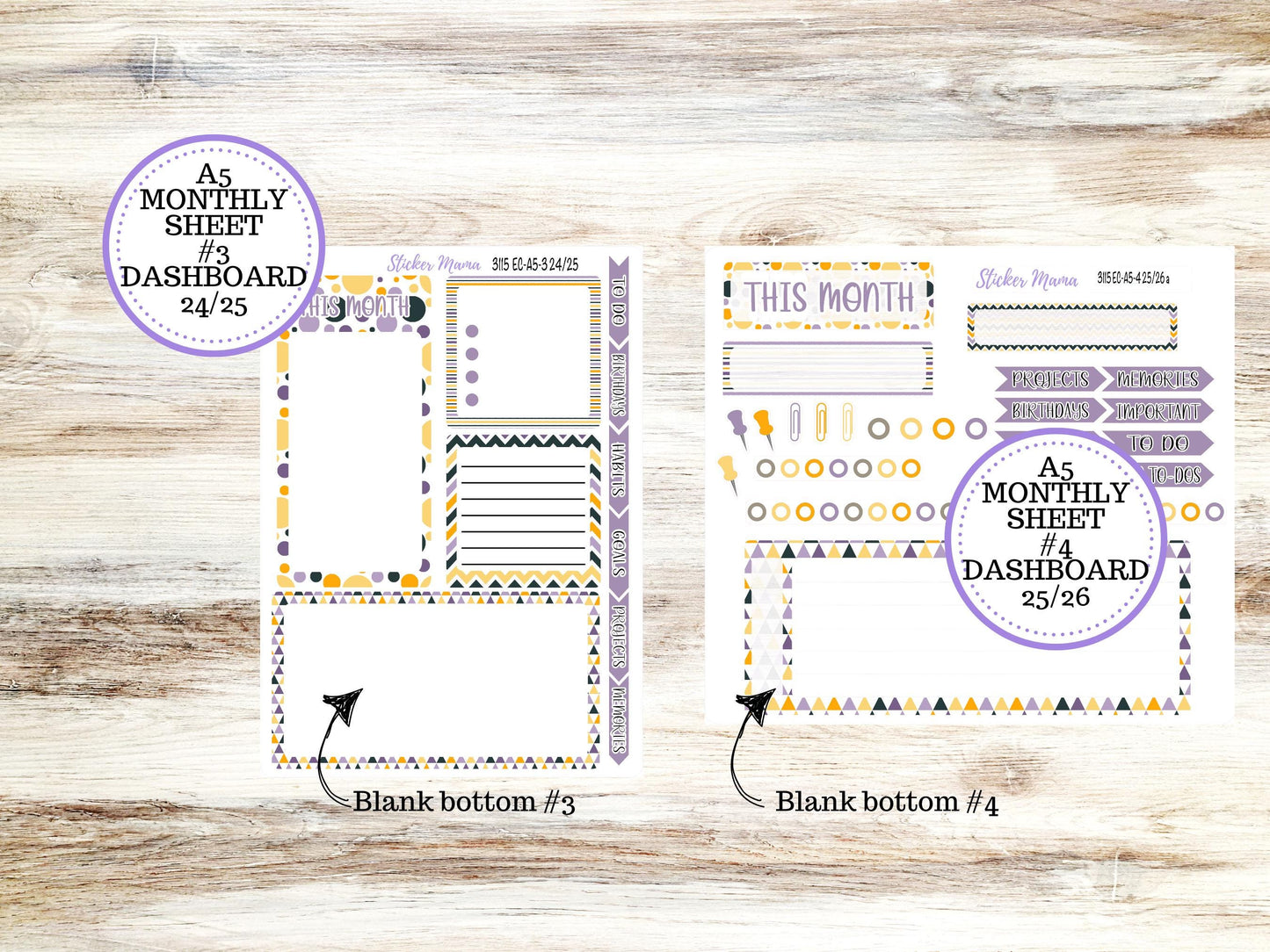 ERIN CONDRE Monthly Kit-3115 || A5 || Spookey Palette Stickers || - ec October Monthly Kit - Monthly Planner Kits - Monthly Budget