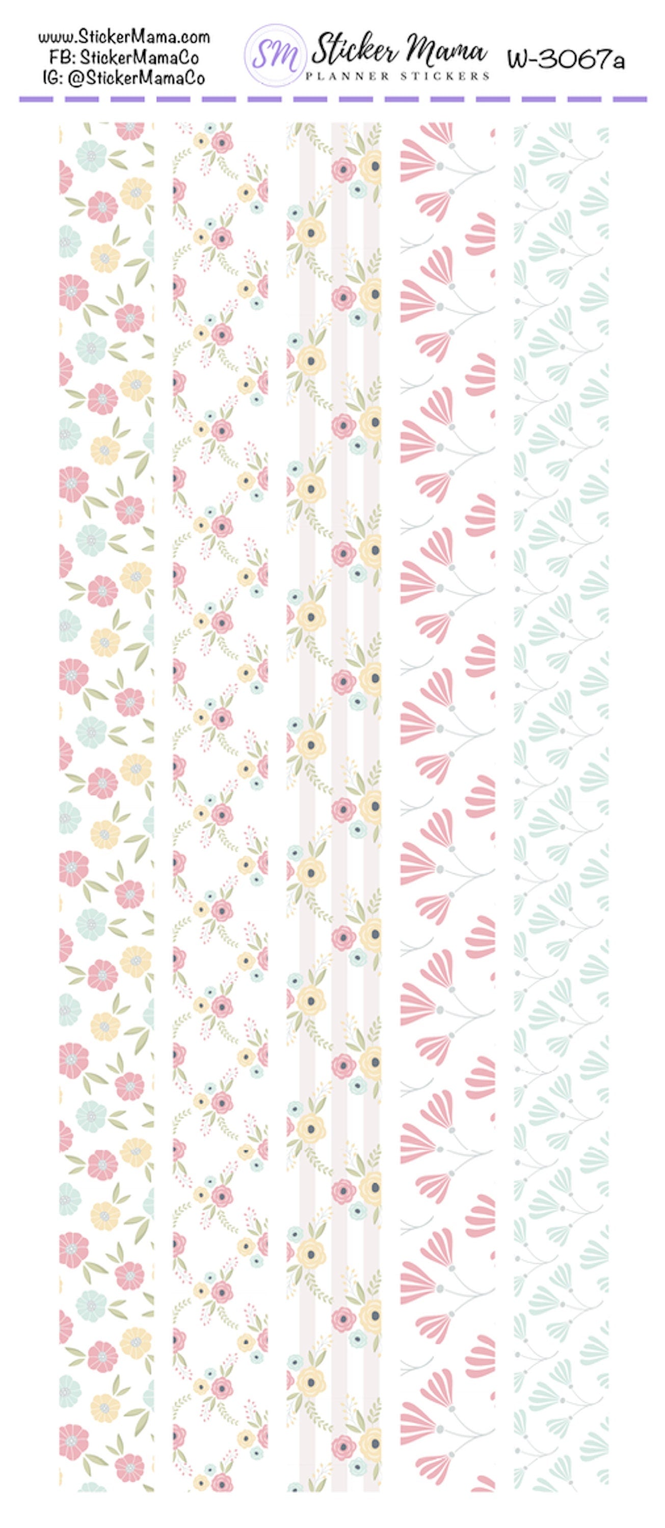 W-3067 - WASHI STICKERS - Spring Time - Planner Stickers - Washi for Planners