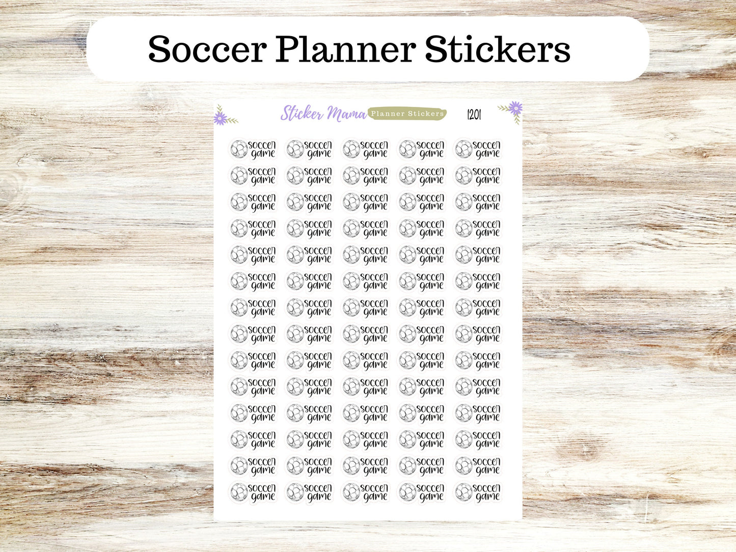 SS-1201 SOCCER GAME Stickers || Soccer Planner Stickers || Soccer Sports Stickers || Soccer Games || Soccer Practice