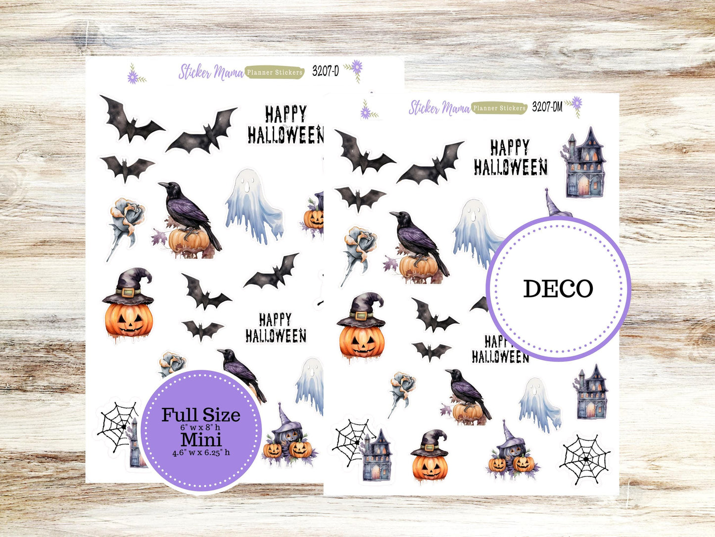 DECO-3207 || Haunted Haven Deco || PLANNER STICKERS || Halloween Stickers ||