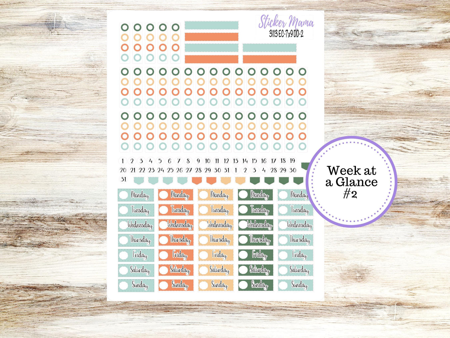 ERIN CONDREN Daily Duo Planner Kit DD-3113 || Sky High August || Daily Duo Planner Sticker Kit || Erin Condren ||