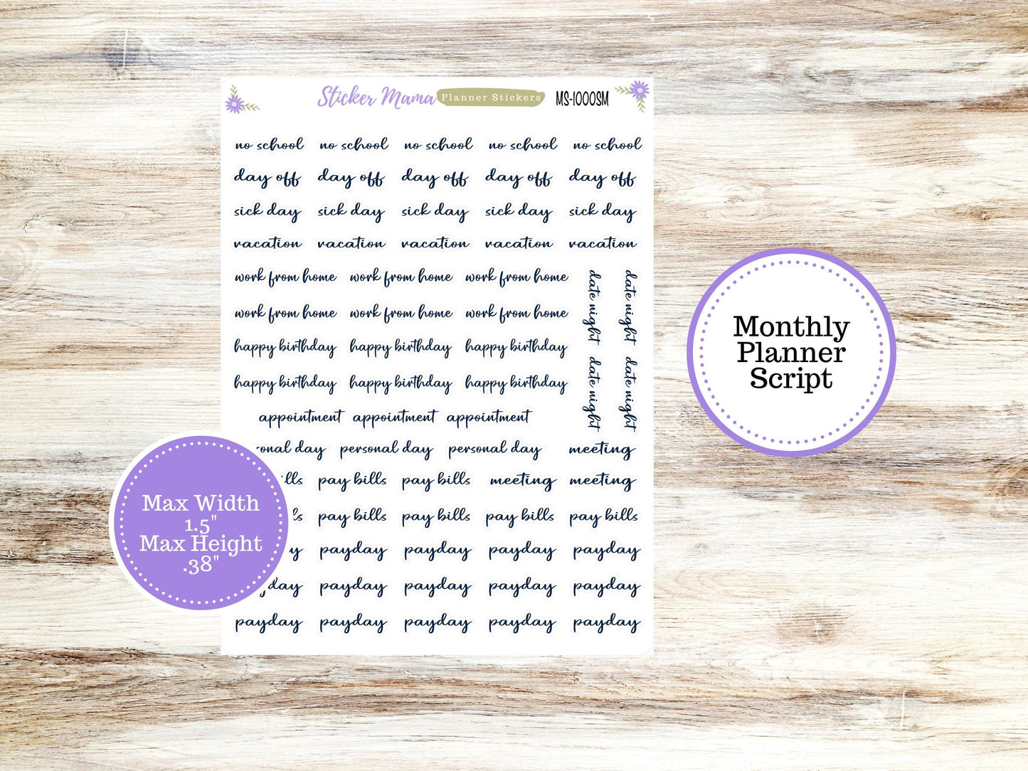 ERIN CONDREN Monthly Kit-3071 || 7X9 || Breast Cancer - 7x9 ec Undated Monthly Kit - Undated Monthly Planner Kits - Monthly Pages