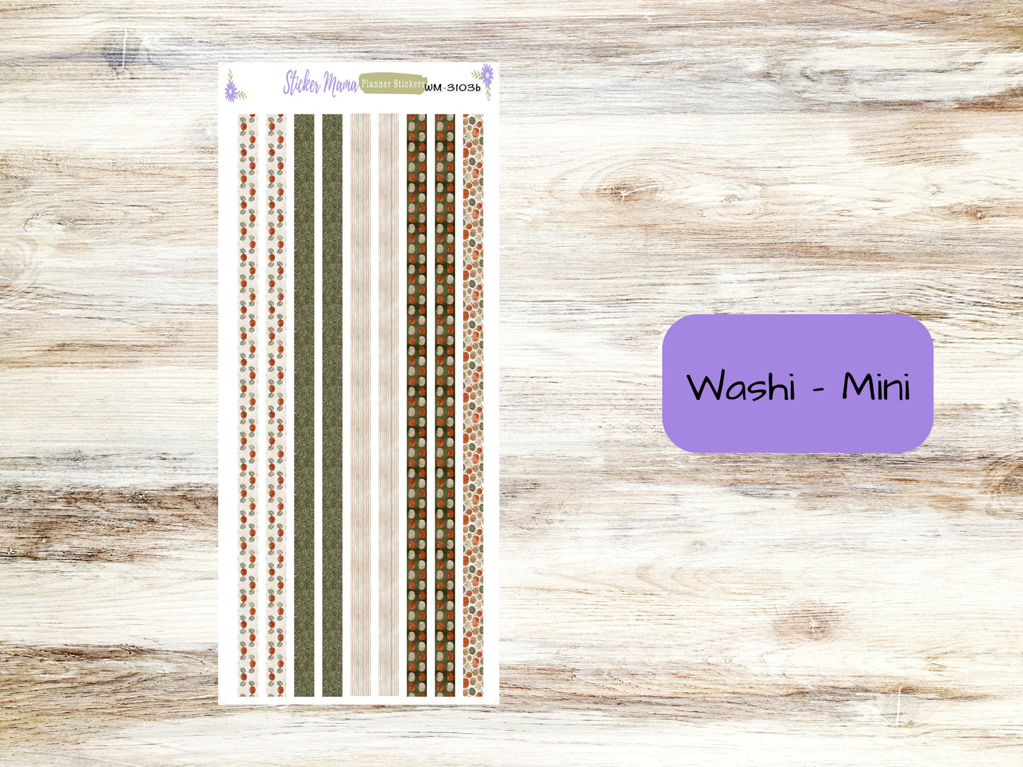 WASHI PLANNER STICKERS || 3103 || Harvest Thanksgiving || Washi Stickers || Planner Stickers || Washi for Planners