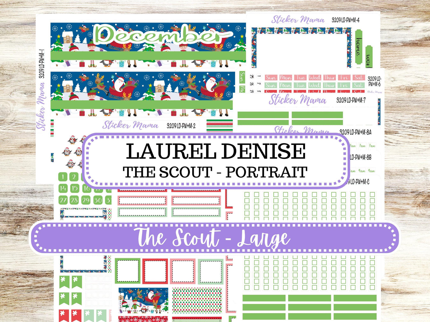LD "The Scout" || PORTRAIT Weekly + Monthly Planner Kit #3209 || December || Laurel Denise Kit Portrait || Jolly Pines || 9-25