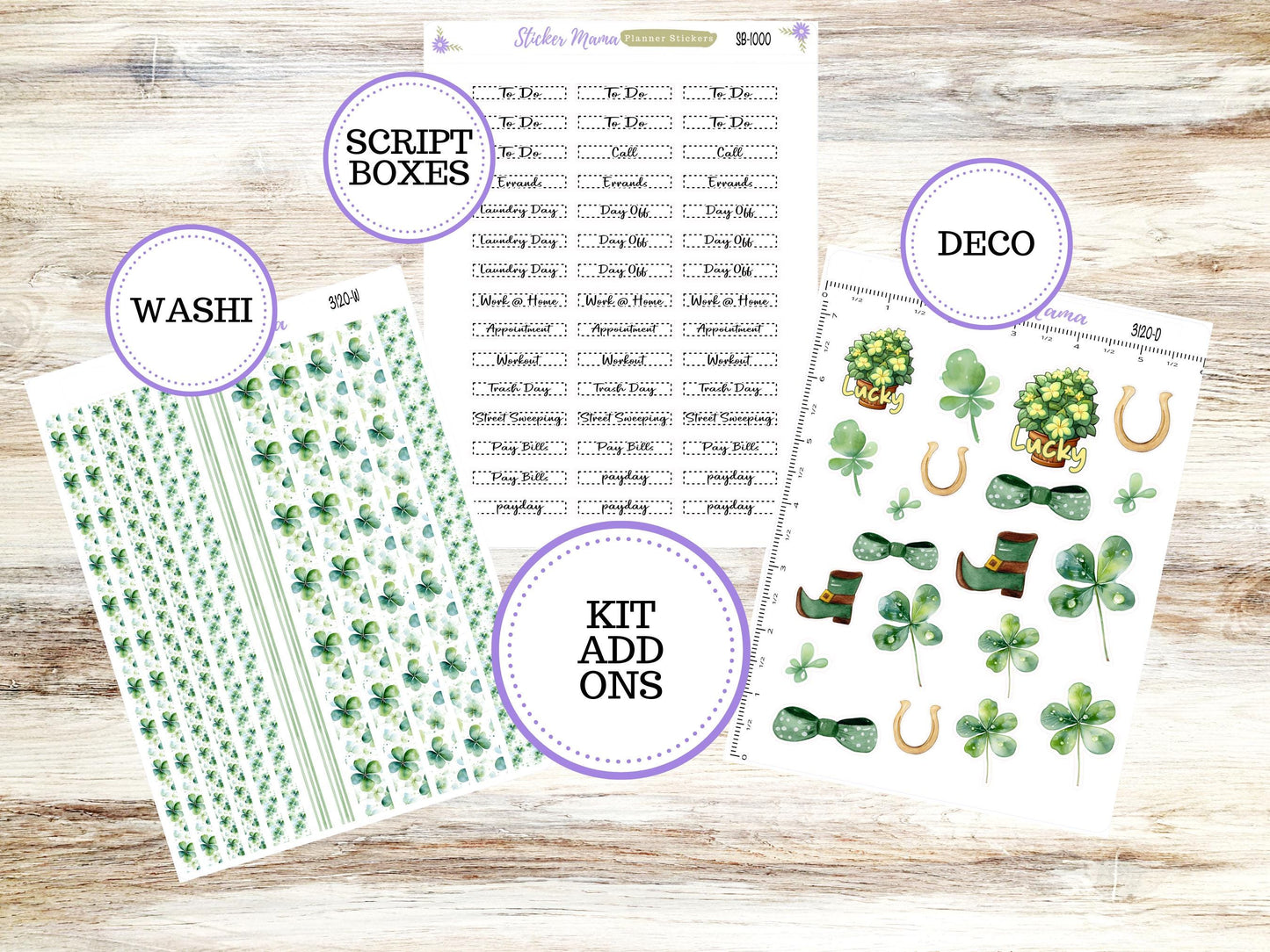 SIMPLE KIT || #3120 || Shamrock Magic || Any Kind Planner || Planner Stickers || Planner Stickers