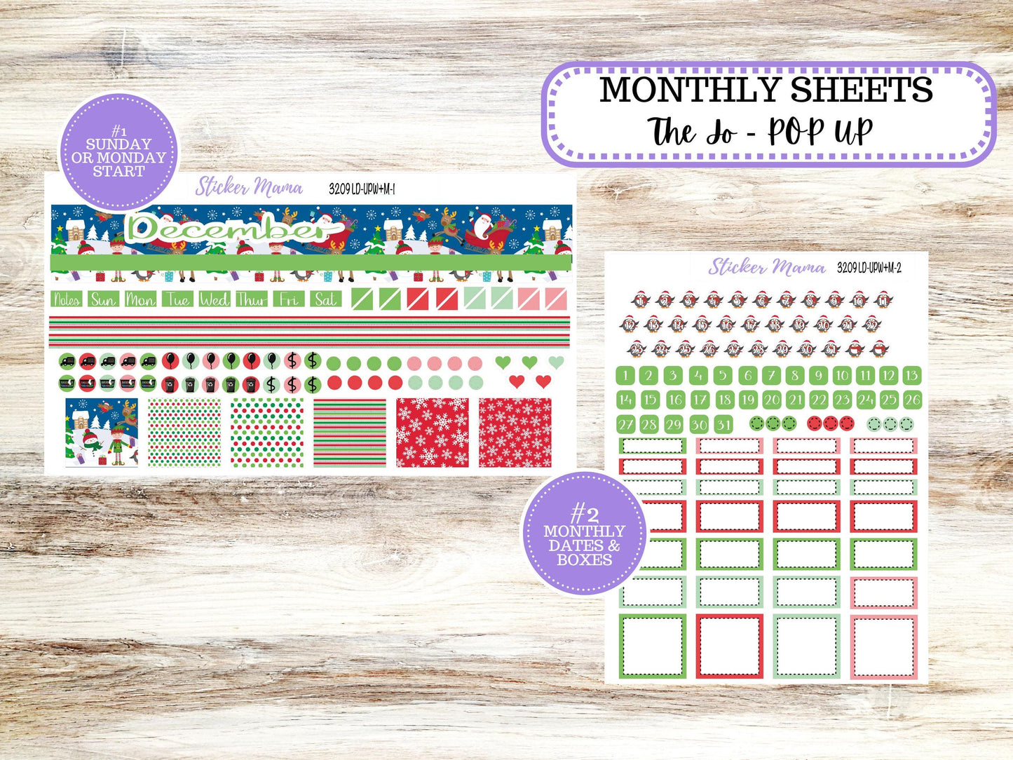 LD POP-UP Week+Month Planner Kit #3209 || The Jo || Jolly Pines || Laurel Denise Kit || Laurel Denise Stickers || Sept 25