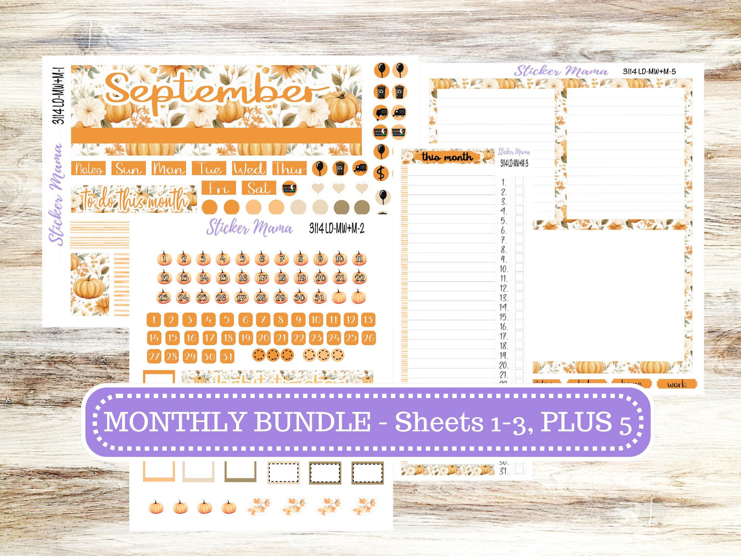 LAUREL DENISE MINI Week + Month Planner Kit #3114 || Laurel Denise September Kit || Laurel Denise Stickers || September June 25