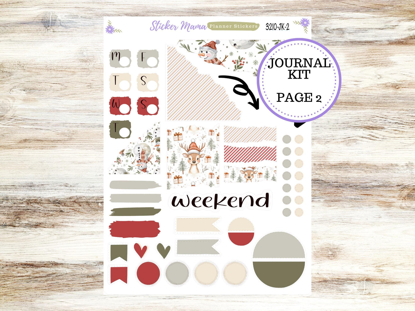 JOURNALING KIT || #3210 || Frosty Friends || Journal Planner || Planner Stickers || Journal Stickers
