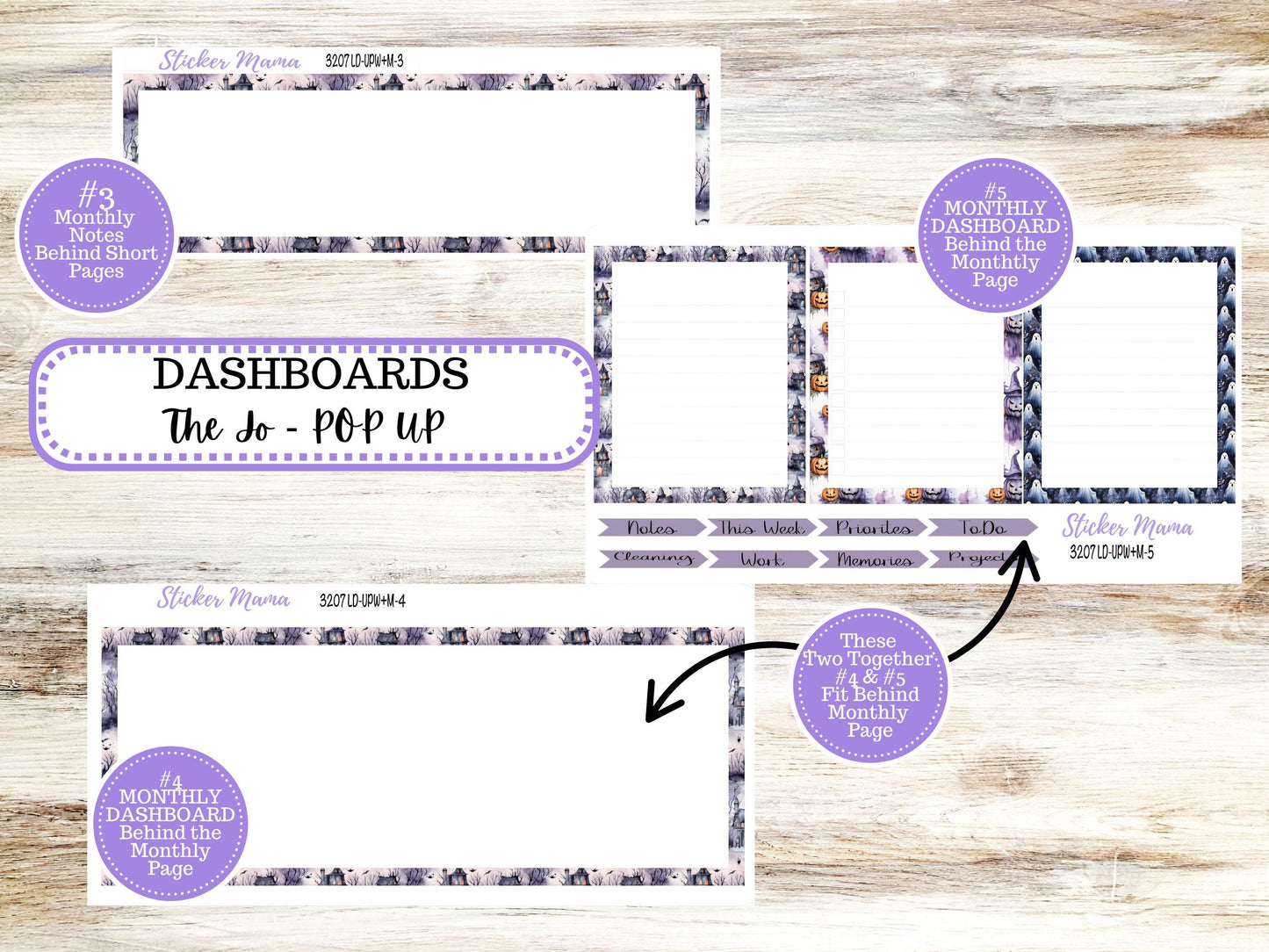 LD POP-UP Week+Month Planner Kit #3207 || The Jo || Haunted Haven || Laurel Denise Kit || Laurel Denise Stickers || Aug 25
