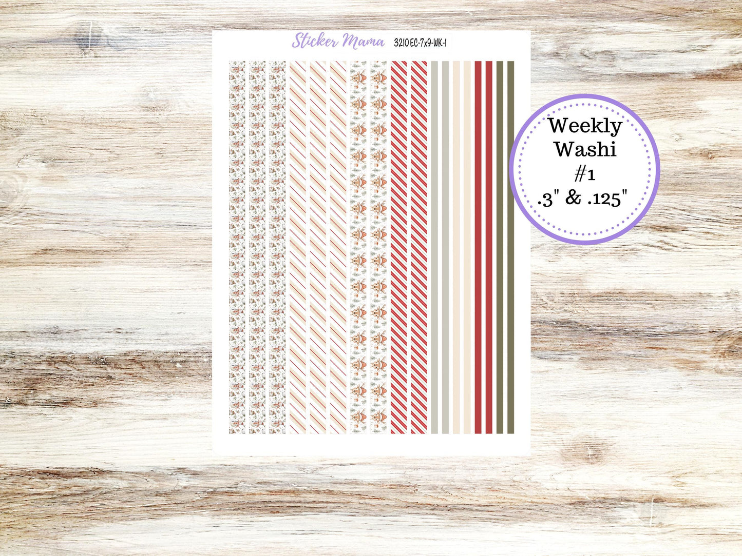 ERIN CONDREN Weekly Planner Kit WK-3210 || December || Weekly Planner Sticker Kit || Erin Condren || Frosty Friends || 9-25