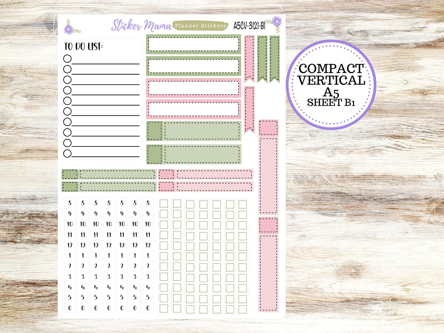 ERIN CONDREN A5 Compact Vertical-Kit #3121 || Easter Petals - Planner Stickers - Erin Condren Compact Vertical Weekly Kit