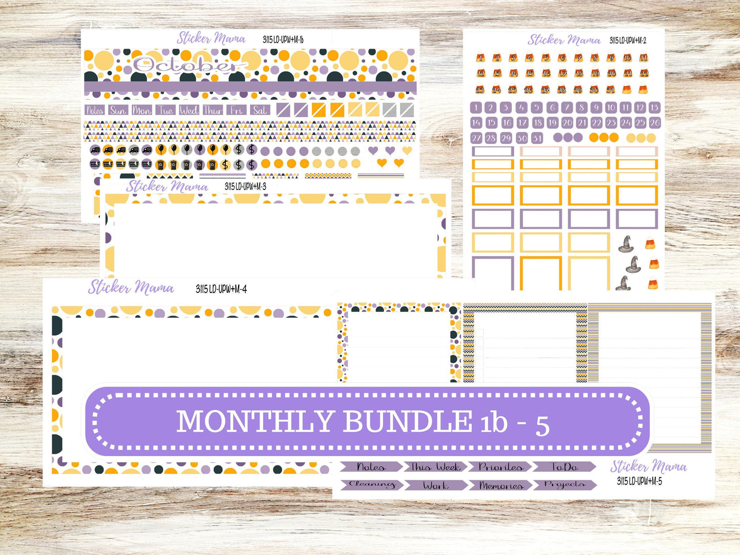 LD POP-UP Week+Month Planner Kit #3115 || The Jo || Spooky Palette || Laurel Denise Kit || Laurel Denise Stickers || Aug 25