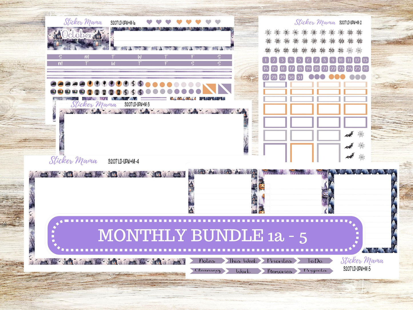 LD POP-UP Week+Month Planner Kit #3207 || The Jo || Haunted Haven || Laurel Denise Kit || Laurel Denise Stickers || Aug 25
