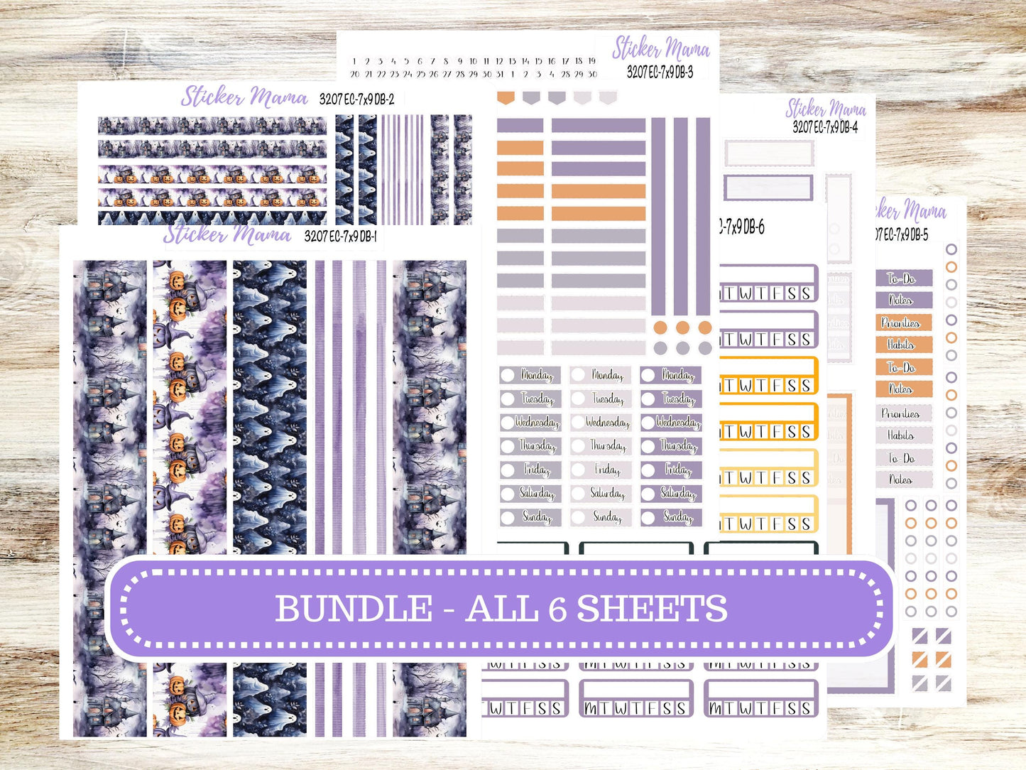 ERIN CONDREN Dashboard Planner Kit DB-3207 || Haunted Haven || Dashboard Planner Sticker Kit || Erin Condren ||