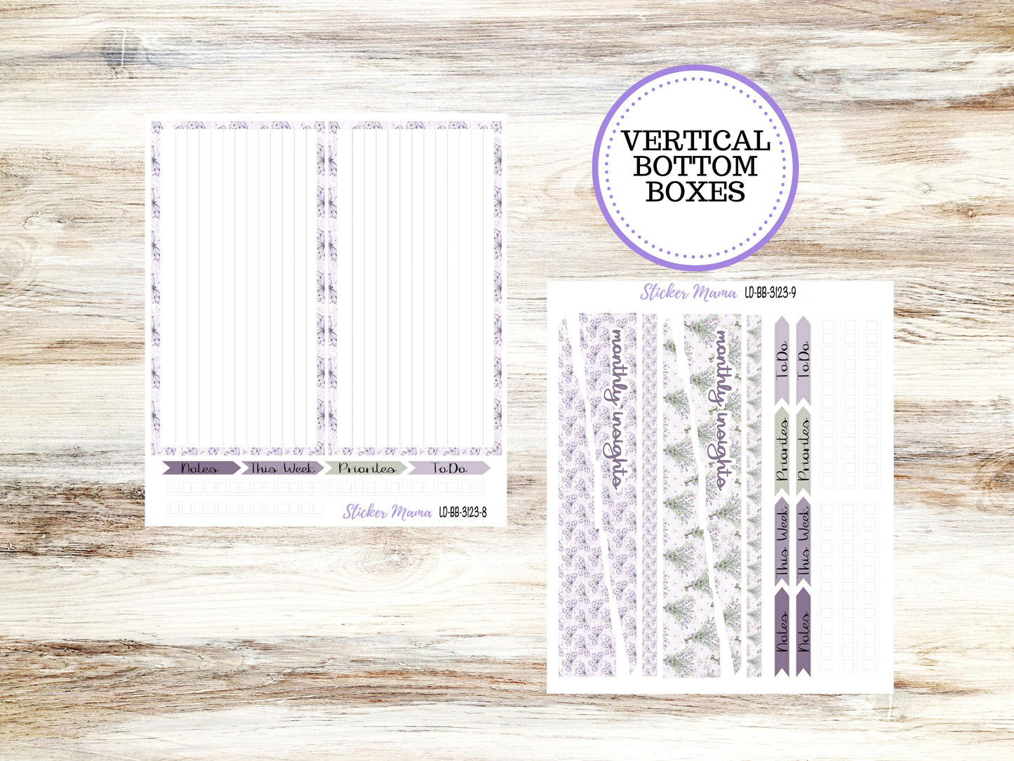 LAUREL DENISE BOOK BOUND Week+Month Planner Kit #3123 || Lavender Lust || Laurel Denise Kit || Laurel Denise Stickers || Bookbound April 25