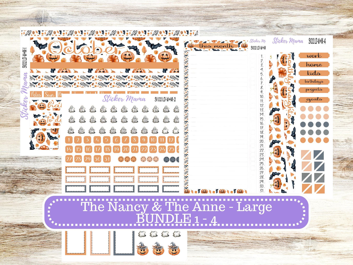 LAUREL DENISE Week + Month PLANNER Monthly Kit #3102 || Laurel Denise Kit || Laurel Denise Horizontal Vertical || Pumpkin Town || Aug 25