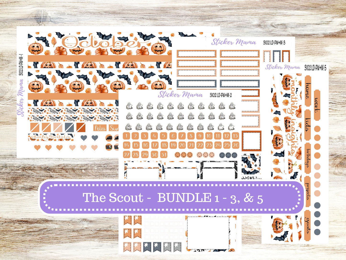LD "The Scout" || PORTRAIT Weekly + Monthly Planner Kit #3102 || Pumpkin Town || Laurel Denise Kit Portrait || Aug 25