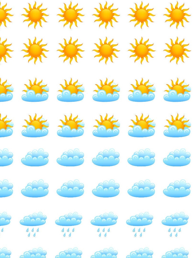 I-1083 - WEATHER STICKERS - Weather Planner Stickers