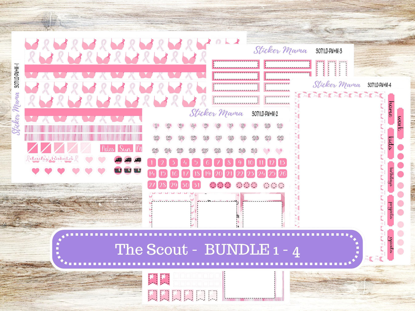 LD "The Scout" || PORTRAIT Weekly + Monthly Planner Kit #3071 || Breast Cancer || Laurel Denise Kit Portrait || Aug 25