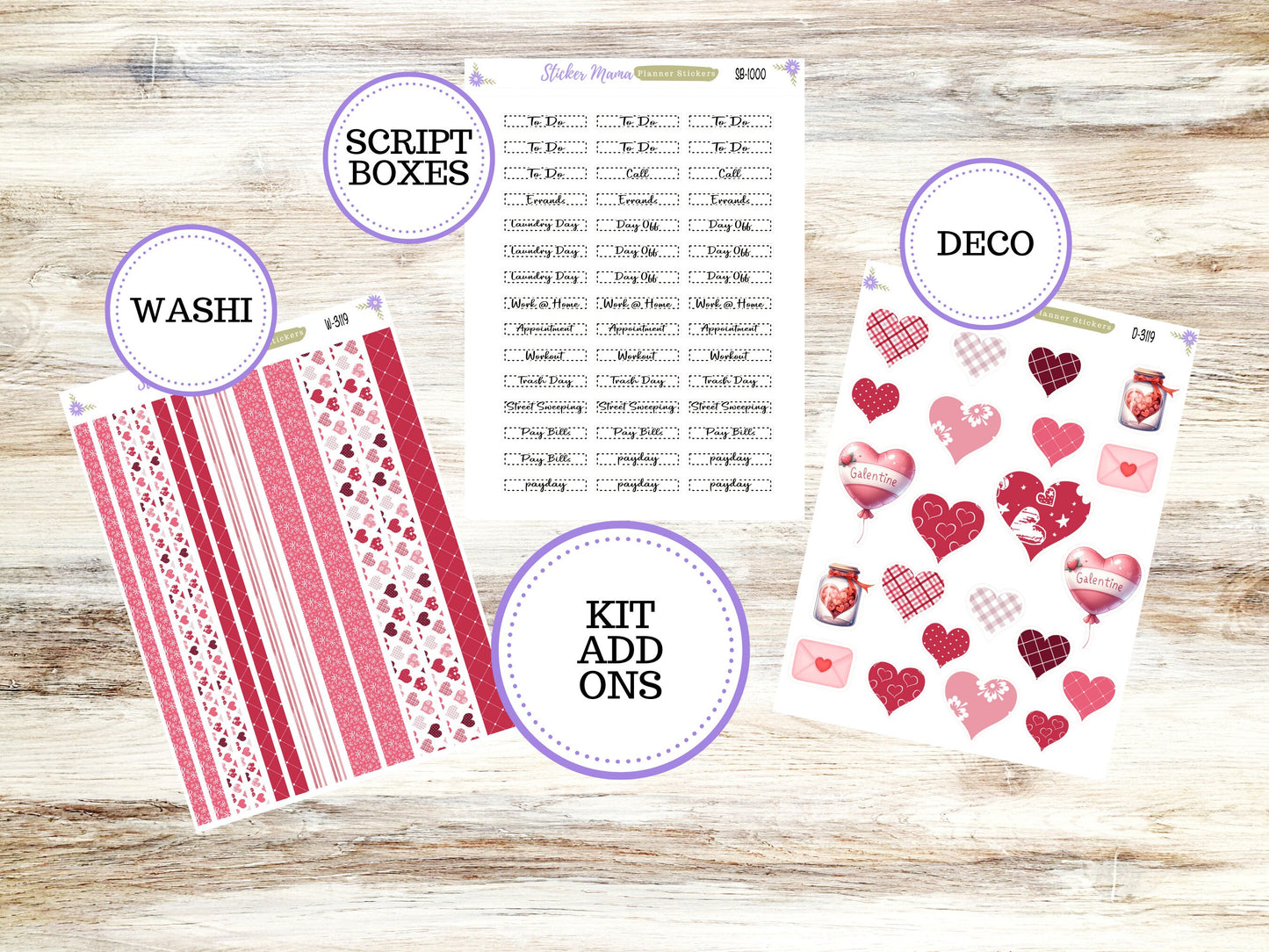 ERIN CONDREN 7x9 Compact Vertical-Kit #3119 || Heartfelt Joy - Planner Stickers - Erin Condren Compact Vertical Weekly Kit