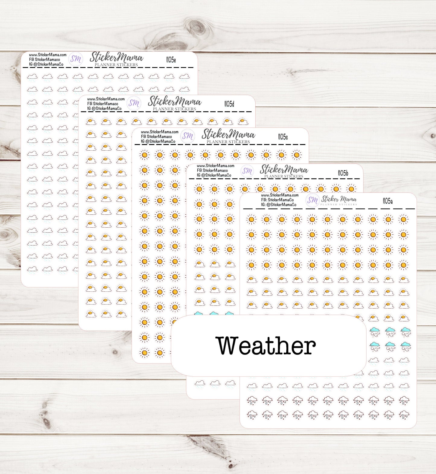 I105 - WEATHER STICKERS - weather planner stickers - for planner