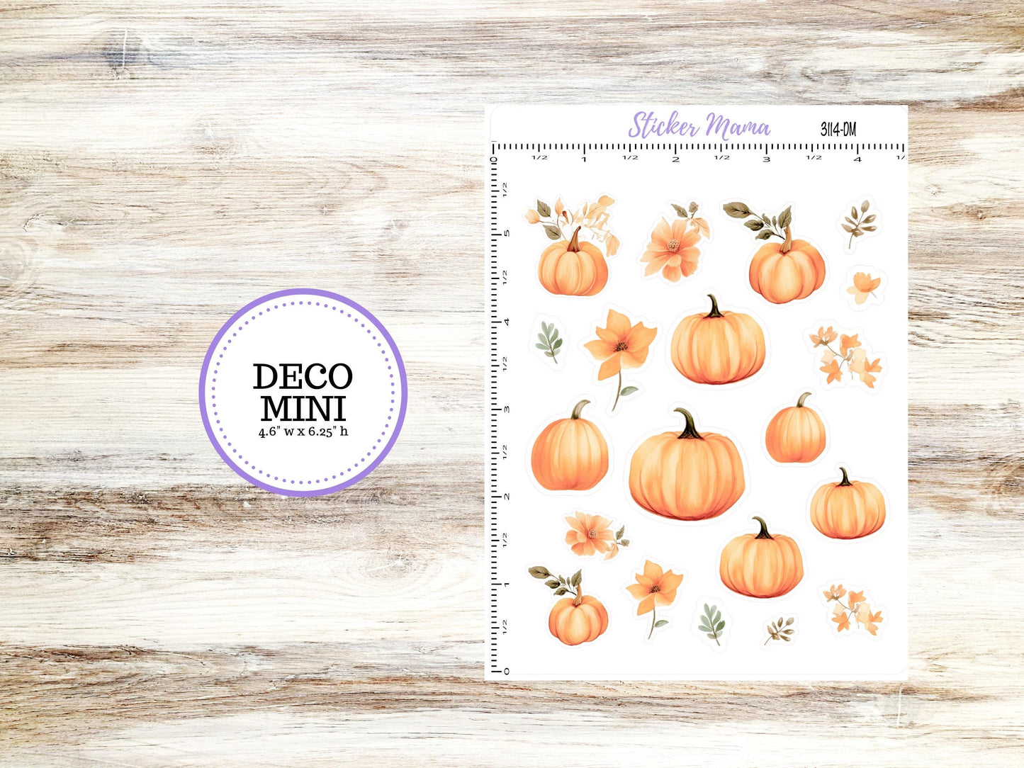 DECO-3114 || Pumpkin Paradise Deco || PLANNER STICKERS || Summer Stickers ||