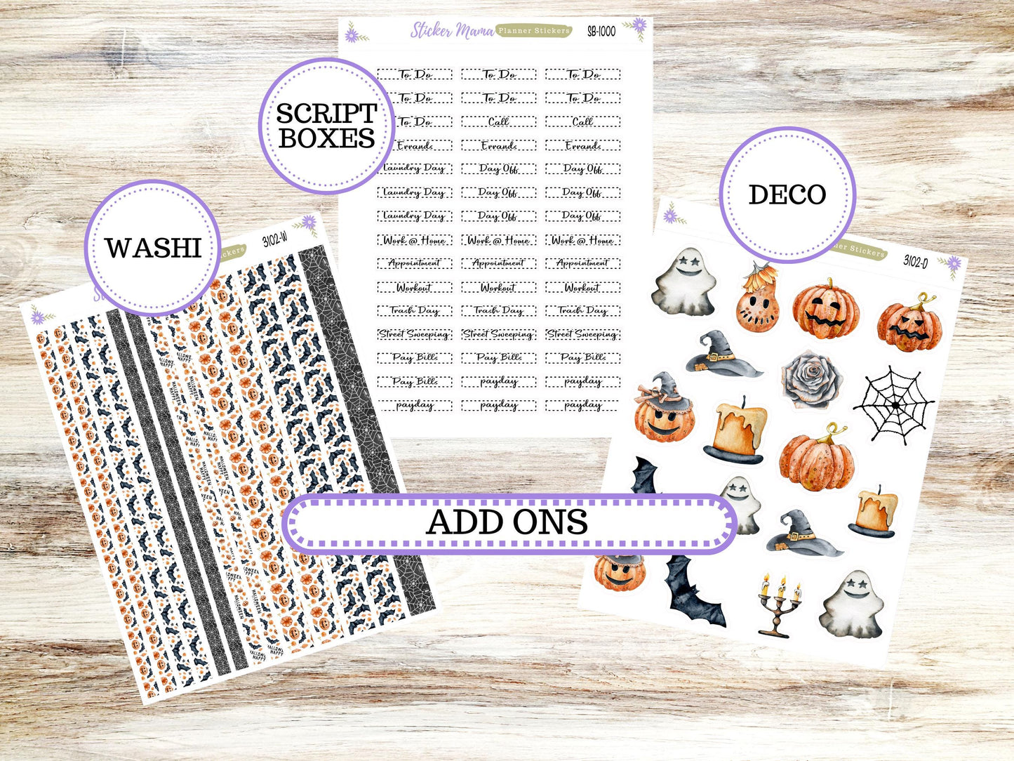 LD "The Rose" Large || 4-COLUMN (formerly project) Planner Kit #3102 || Pumpkin Town || Laurel Denise Stickers || Aug 25