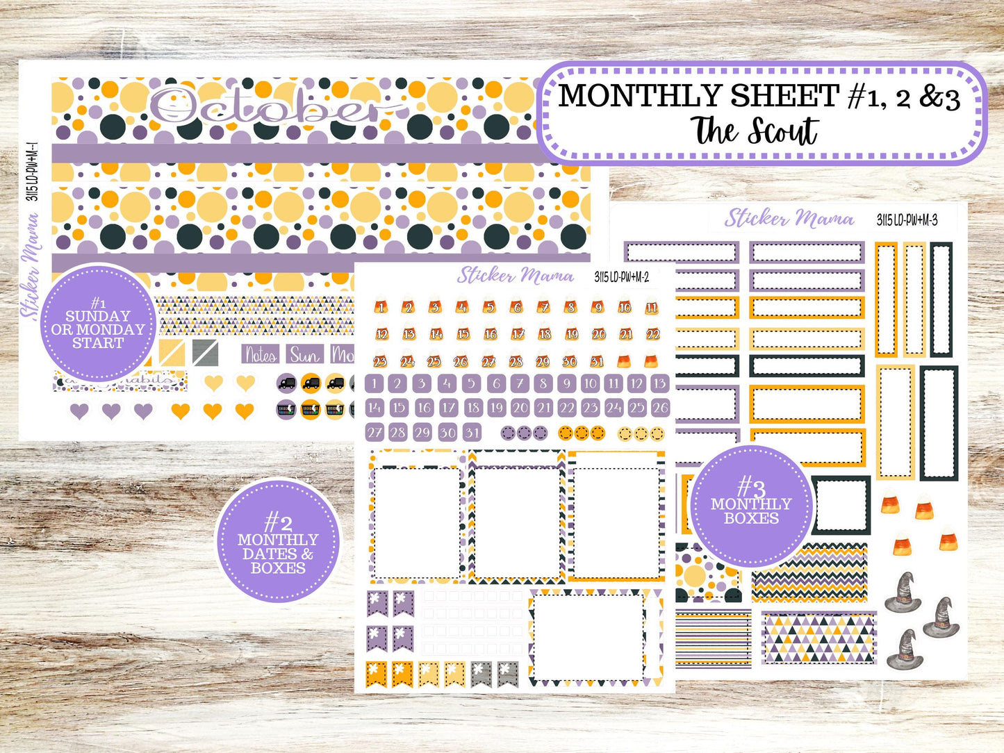 LD "The Scout" || PORTRAIT Weekly + Monthly Planner Kit #3115 || Spooky Palette || Laurel Denise Kit Portrait || Aug 25