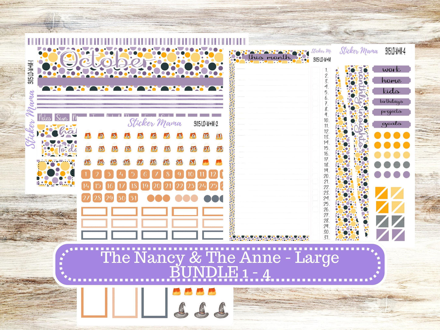 LAUREL DENISE Week + Month PLANNER Monthly Kit #3115 || Laurel Denise Kit || Laurel Denise Horizontal Vertical || Spooky Palette || Aug 25